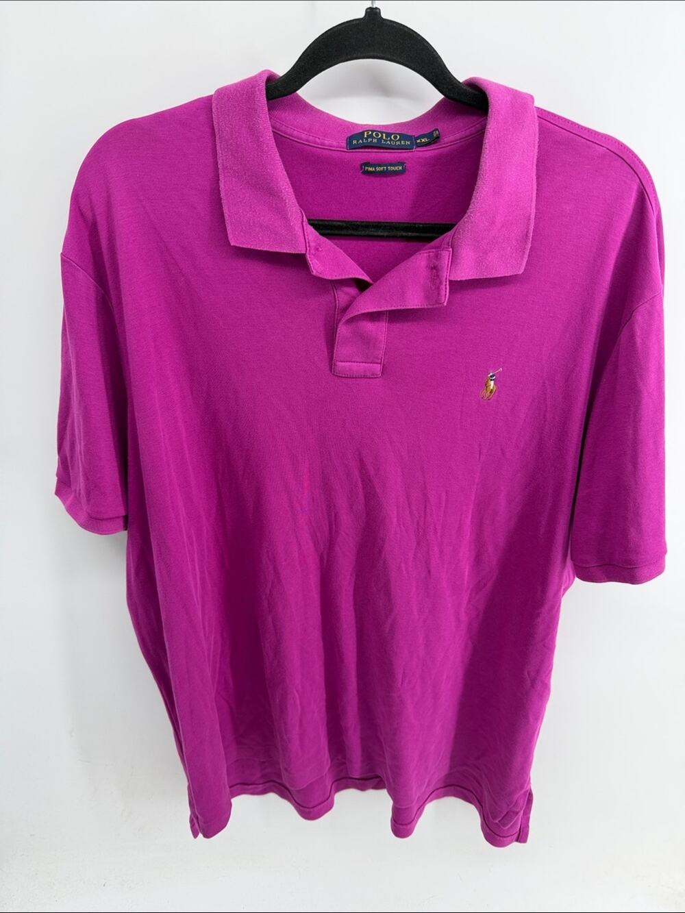 Polo Ralph Lauren Pima Soft Touch fuschia short sleeve polo shirt sz XXL